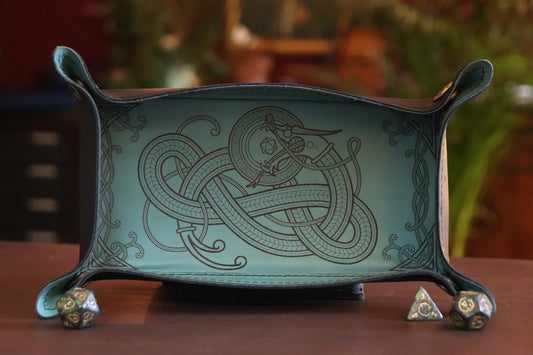 The Wyrm - celadon green - Dice Tray