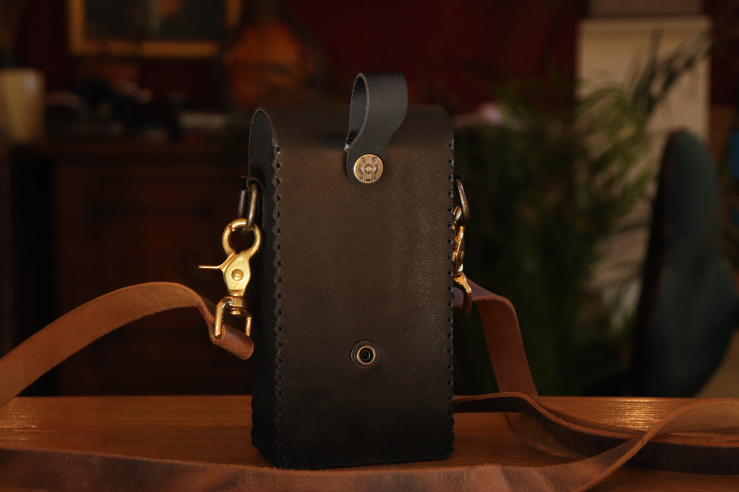 The Garden Witch - black and gold inlay festival pouch
