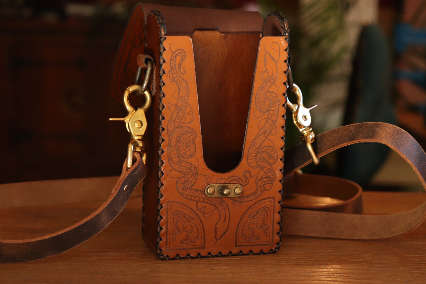 The Garden Witch - brown festival pouch