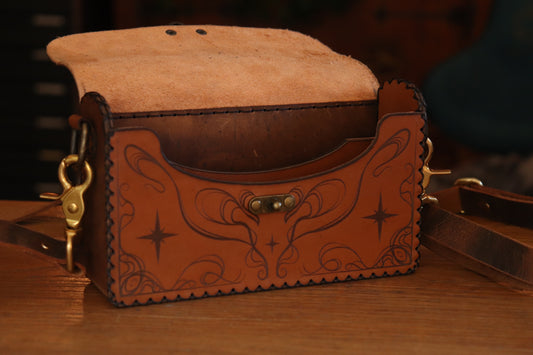 Leaves of Lórien - brown festival handbag