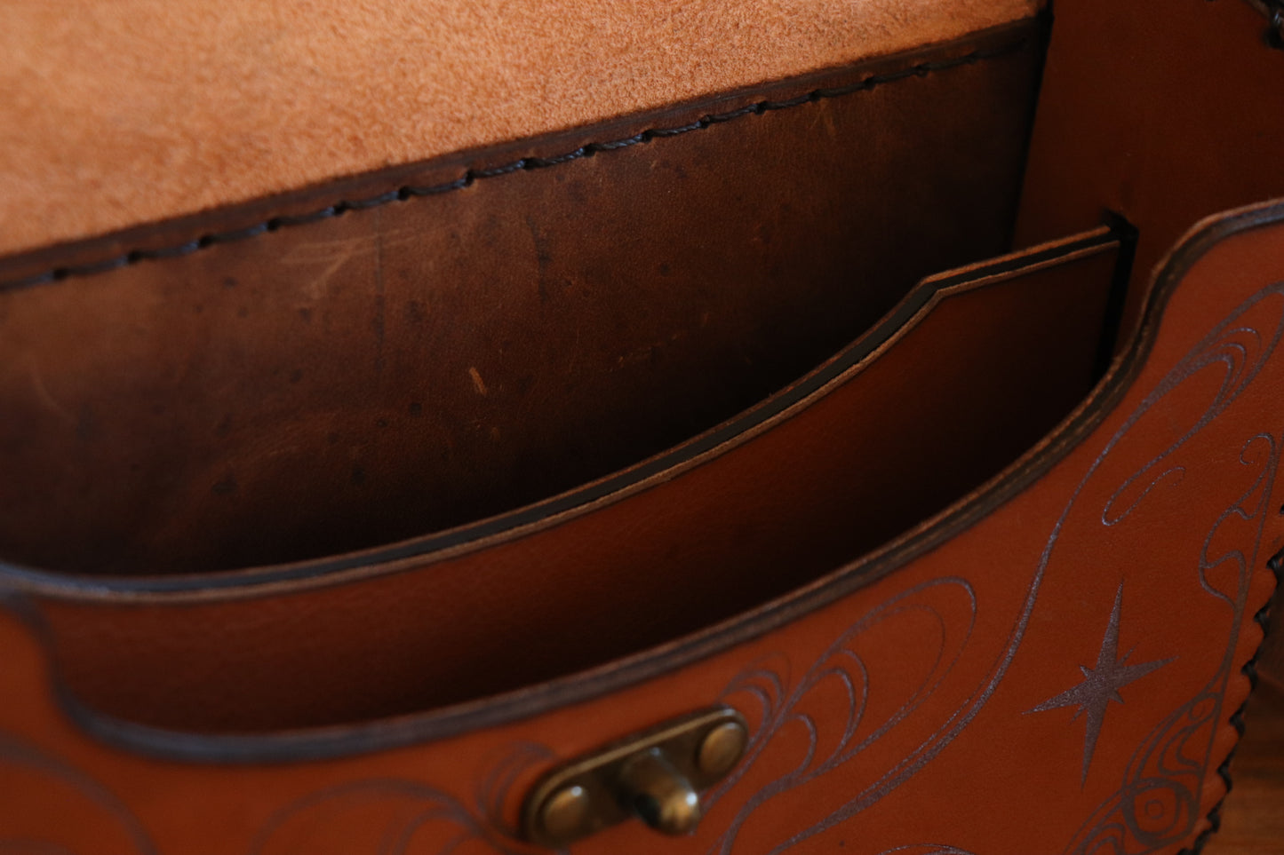 Leaves of Lórien - brown festival handbag