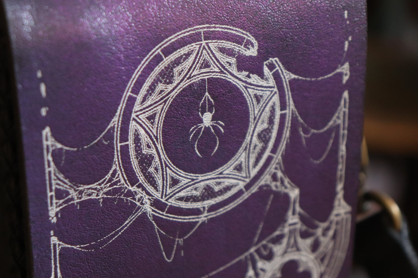 Church of Lolth - Purple and white inlay festival pouch