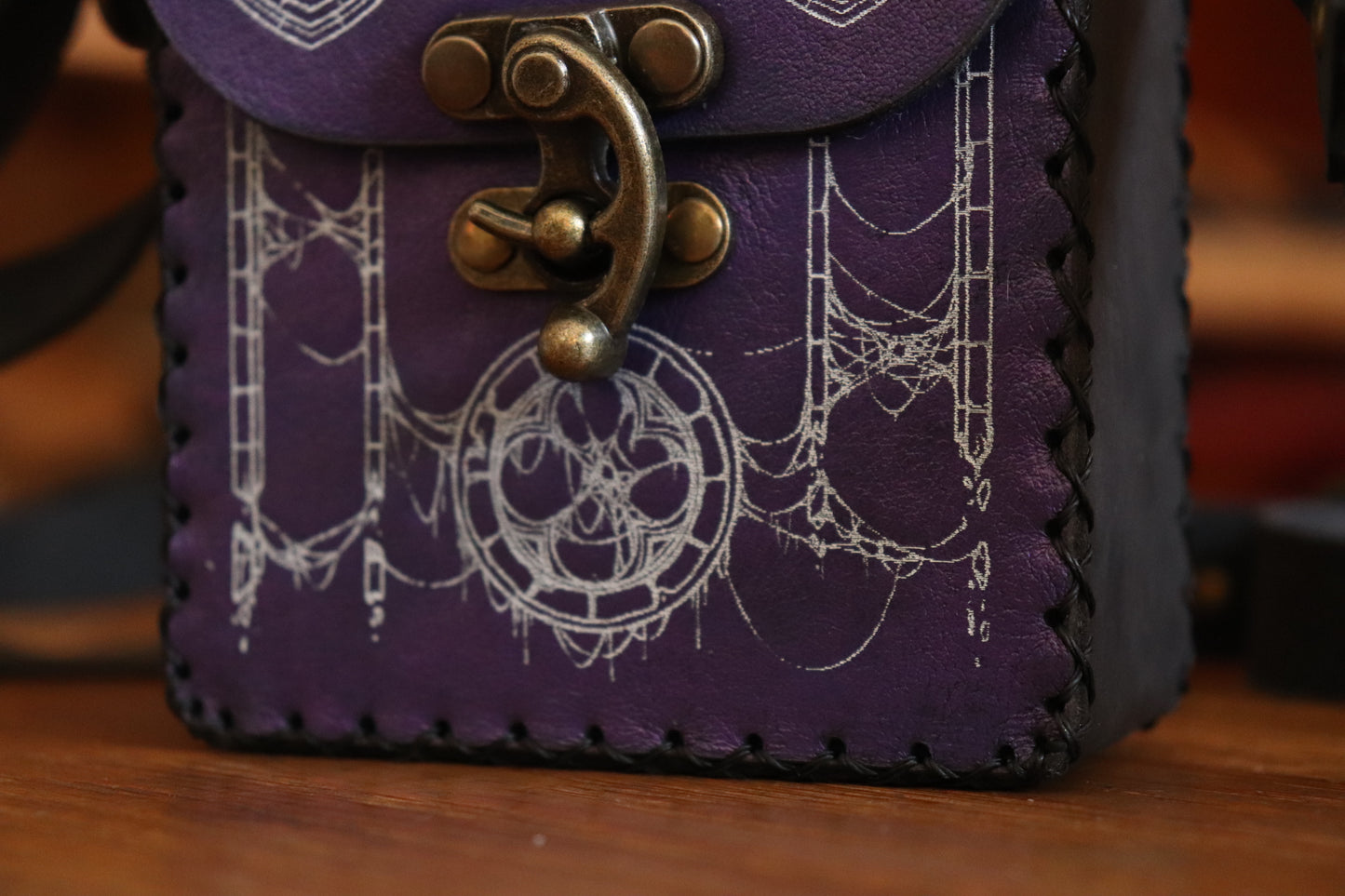 Church of Lolth - Purple and white inlay festival pouch