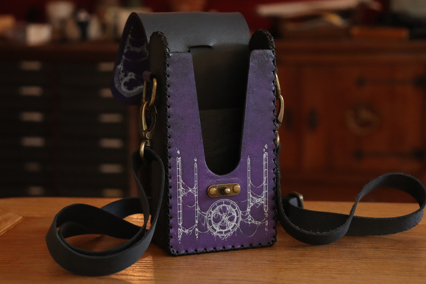 Church of Lolth - Purple and white inlay festival pouch