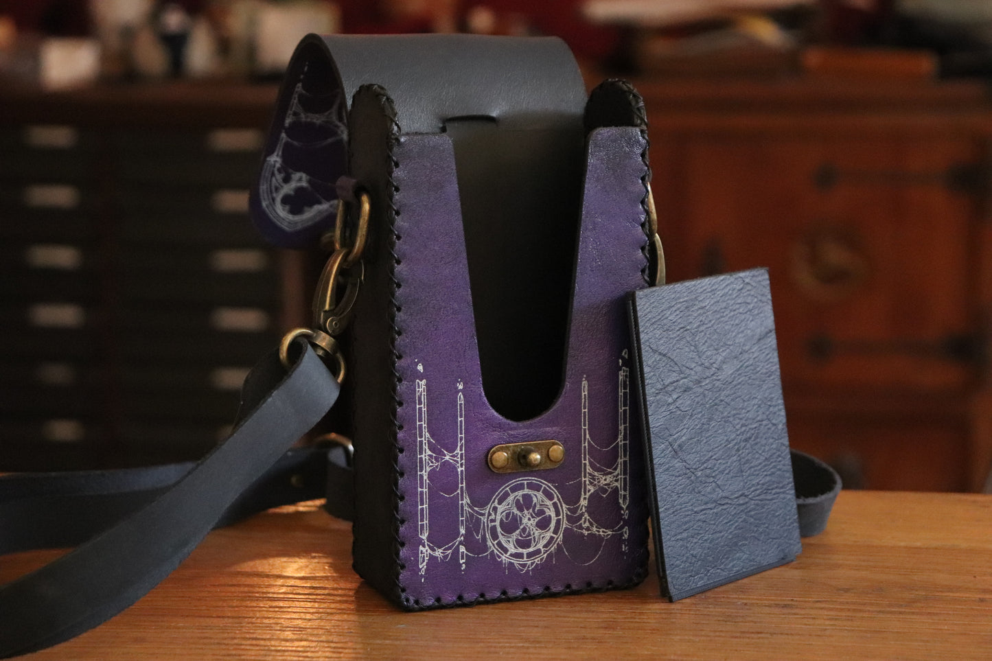 Church of Lolth - Purple and white inlay festival pouch