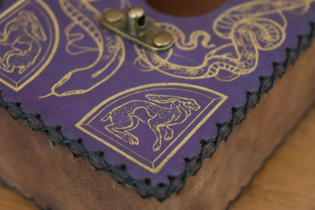 The Garden Witch - Purple and gold inlay festival pouch