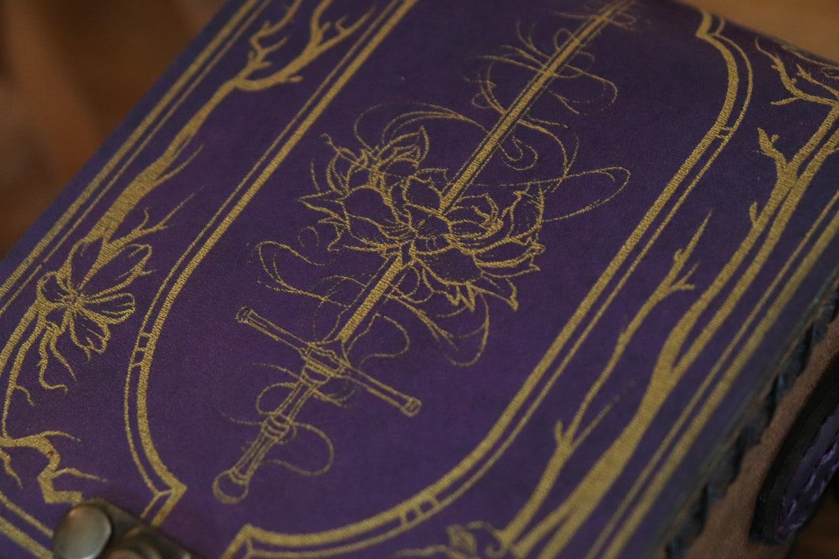 The Garden Witch - Purple and gold inlay festival pouch