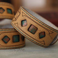 Polyhedral Dice bracelet - Verdigris
