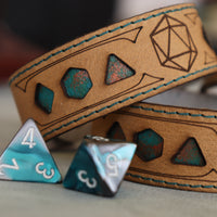 Polyhedral Dice bracelet - Verdigris