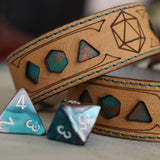 Polyhedral Dice bracelet - Verdigris