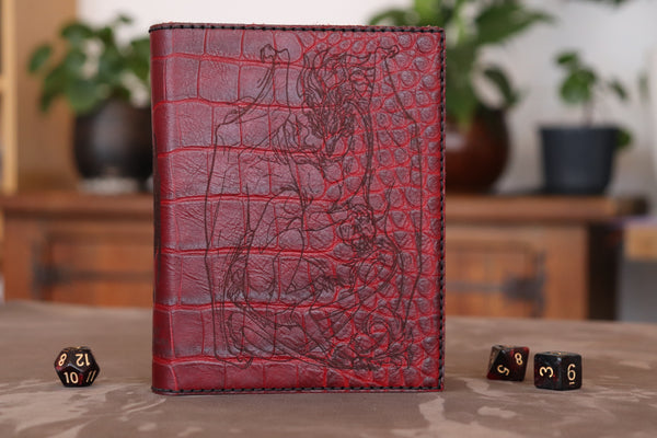 Limited Edition Combat Compendium - Standard Size - Red Dragonscale + Dragon Engraving