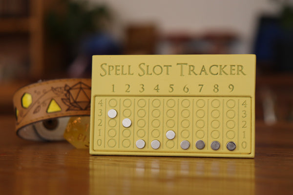 Magnetic Spell Slot Tracker - Spring Yellow