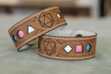 Polyhedral Dice Pride bracelet - Trans flag