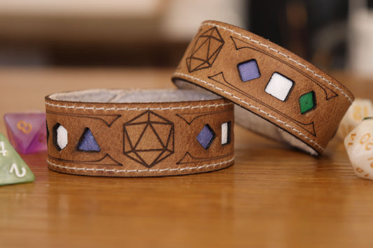 Polyhedral Dice Pride bracelet - Genderqueer flag