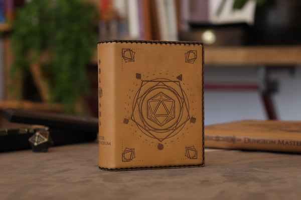 Brown leather + D20 engraving