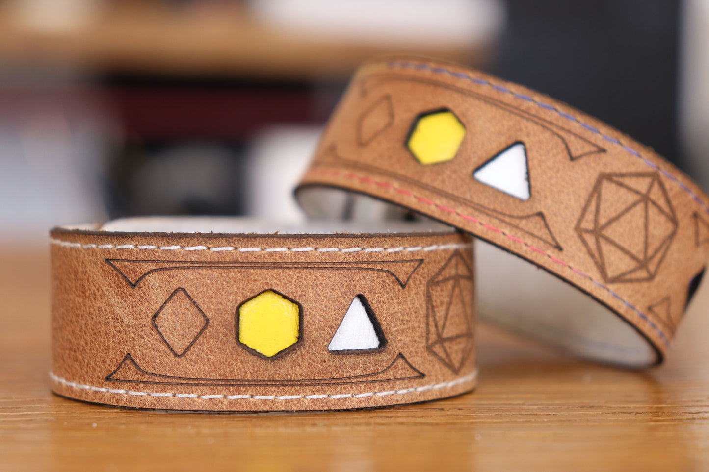 Polyhedral Dice Pride bracelet - Non-binary flag