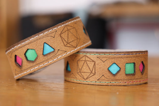 Polyhedral Dice Pride bracelet - Polysexual flag