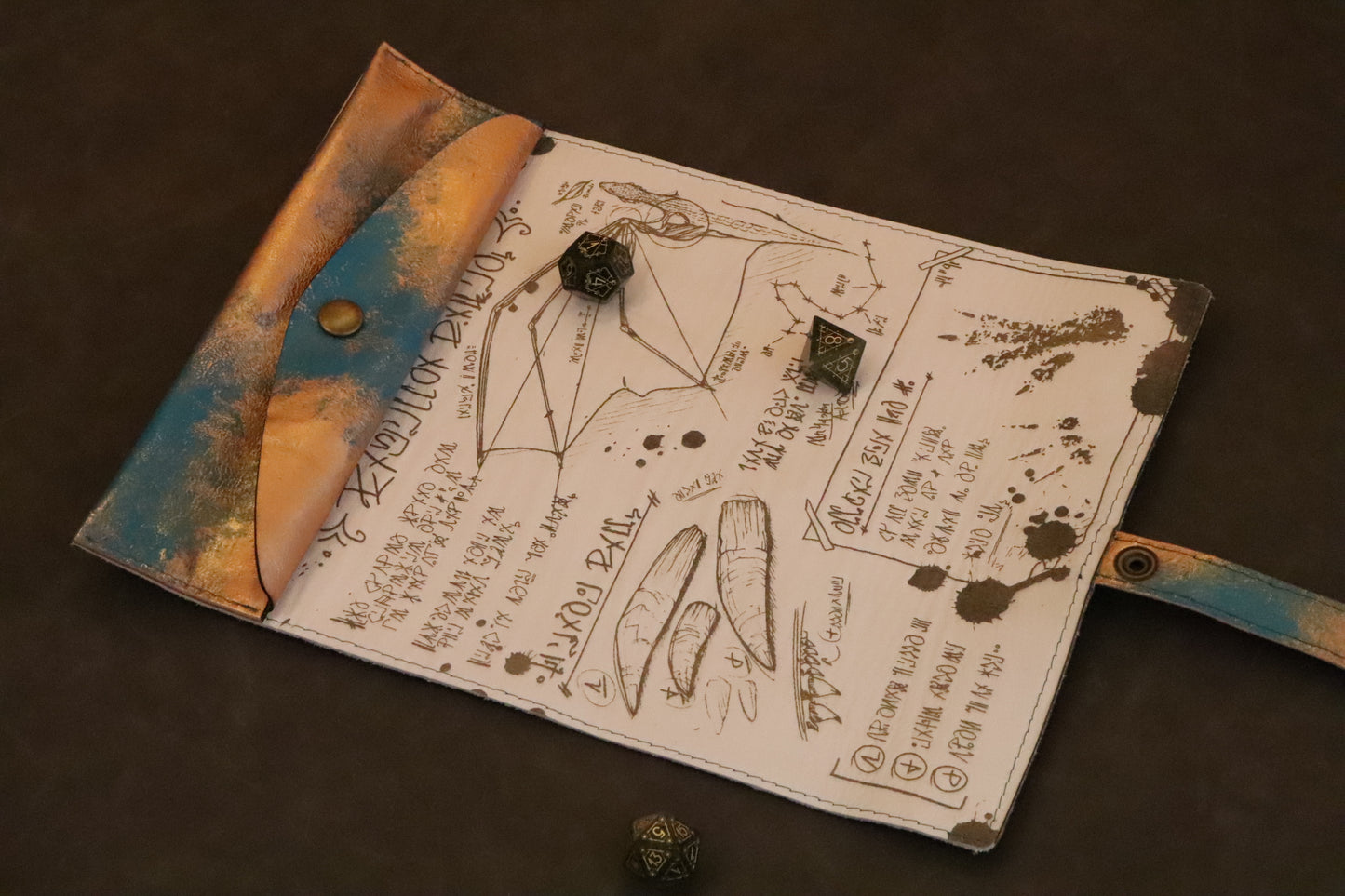 Verdigris Touched Dragon Scroll
