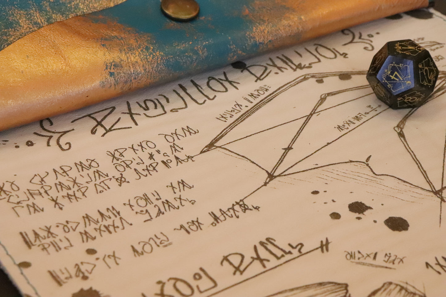 Verdigris Touched Dragon Scroll
