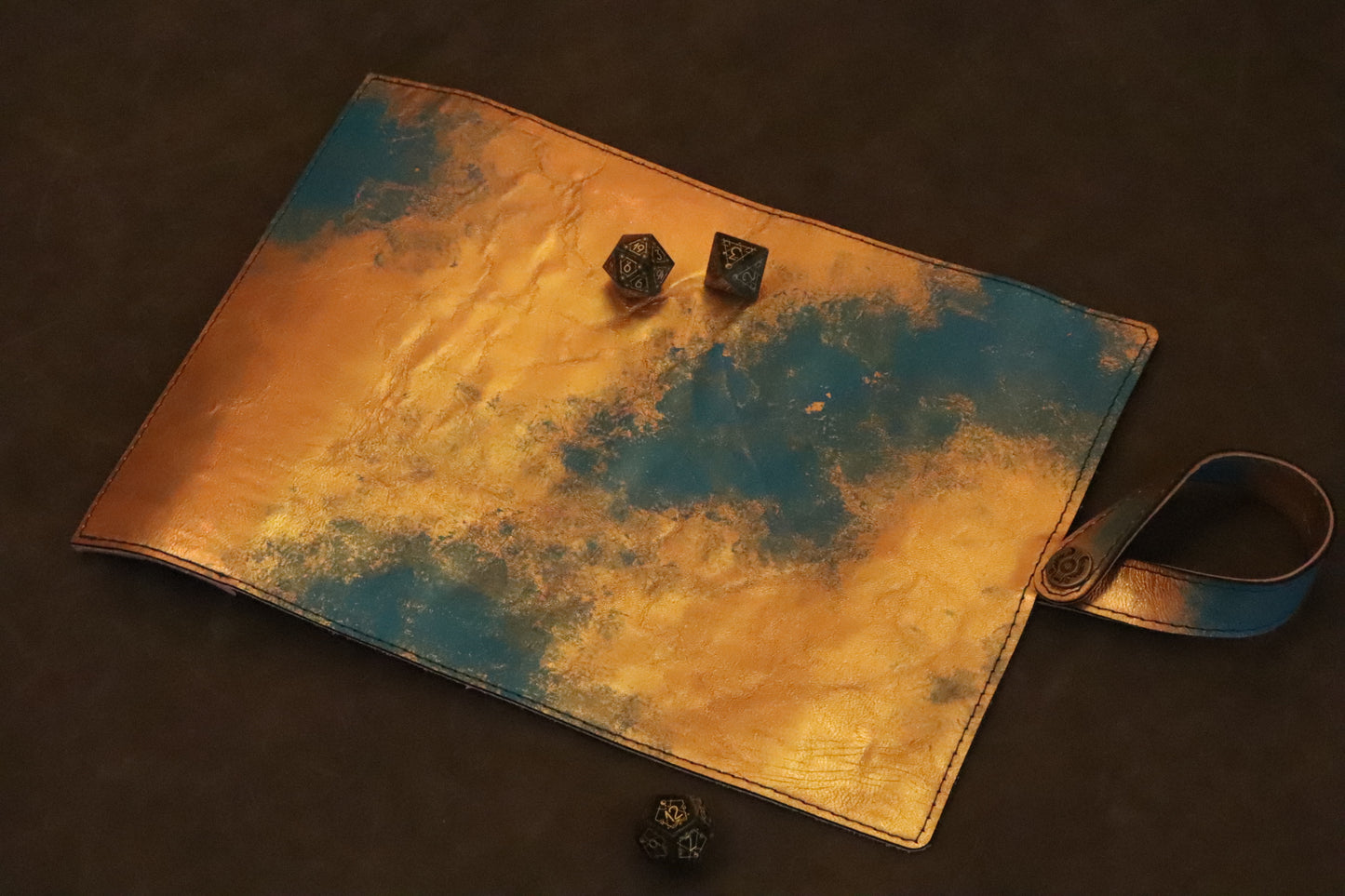 Verdigris Touched Dragon Scroll