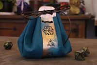 Verdigris Touched dice bag